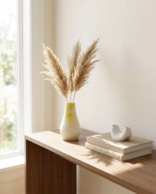 The Grace Vessel 'Sunshine' – Handmade Jesmonite Vase